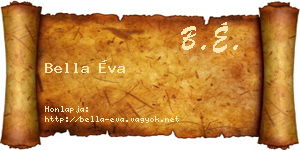 Bella Éva névjegykártya
